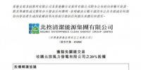 北控清潔能源擬收購北控風(fēng)力發(fā)電20%的股權(quán)