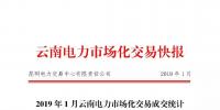 云南發(fā)布了《云南電力市場化交易快報(bào)(2019年1月)》